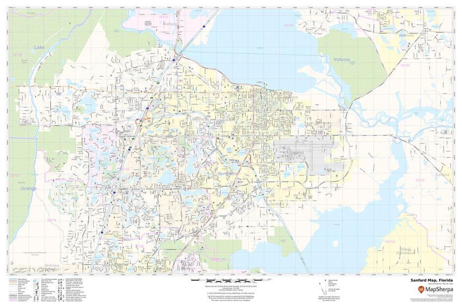 Detailed  United States, United States  Color, Sanford Florida, Sanford, United States