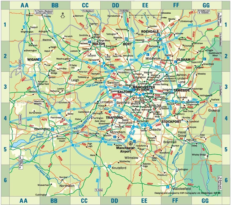 Greater Manchester Map, Manchester, United Kingdom, Manchester City, Manchester Location