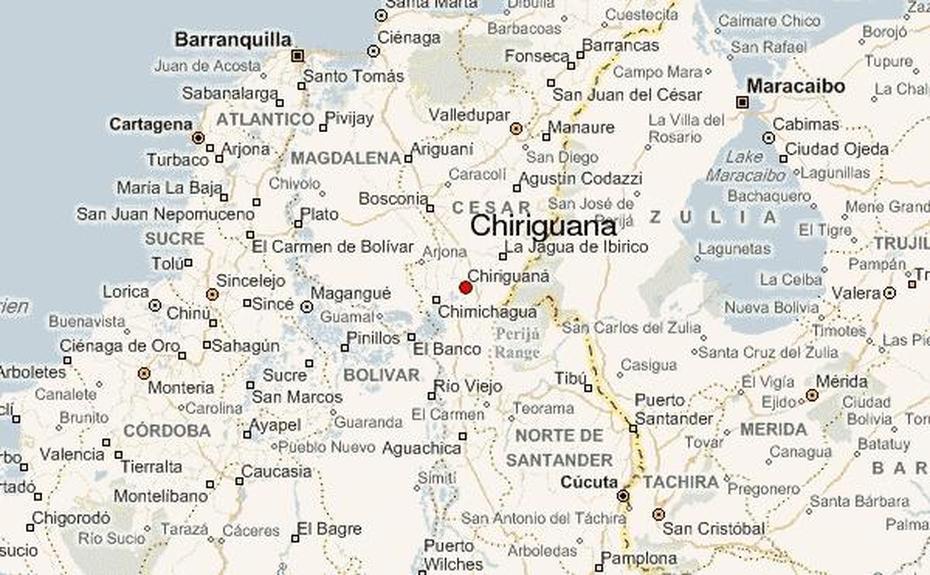 Guia Urbano De Chiriguana, Chiriguaná, Colombia, Colombia Cities, Colombia  Outline