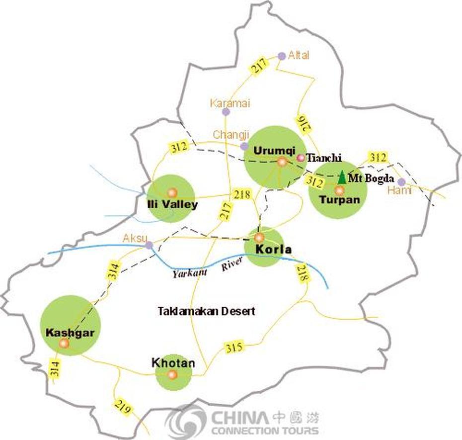 Korla Tourist Map, China Korla Tourist Map – Korla Travel Guide, Korla, China, Korla Pear, Xinjiang  Cities