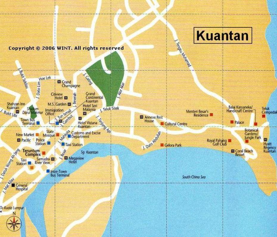 Kuantan Map And Kuantan Satellite Image, Kuantan, Malaysia, Beach Kuantan Pahang Malaysia, Raub