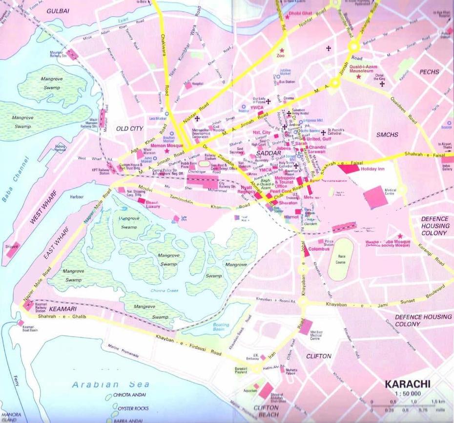 Map Of Karachi Pakistan – Free Printable Maps, Karachi, Pakistan, Sukkur, Capital Of Pakistan