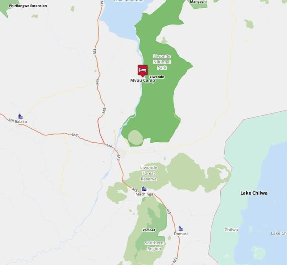 Map Of Mvuu Camp, Liwonde National Park, Malawi, Liwonde, Malawi, Malawi Images, Liwonde Town