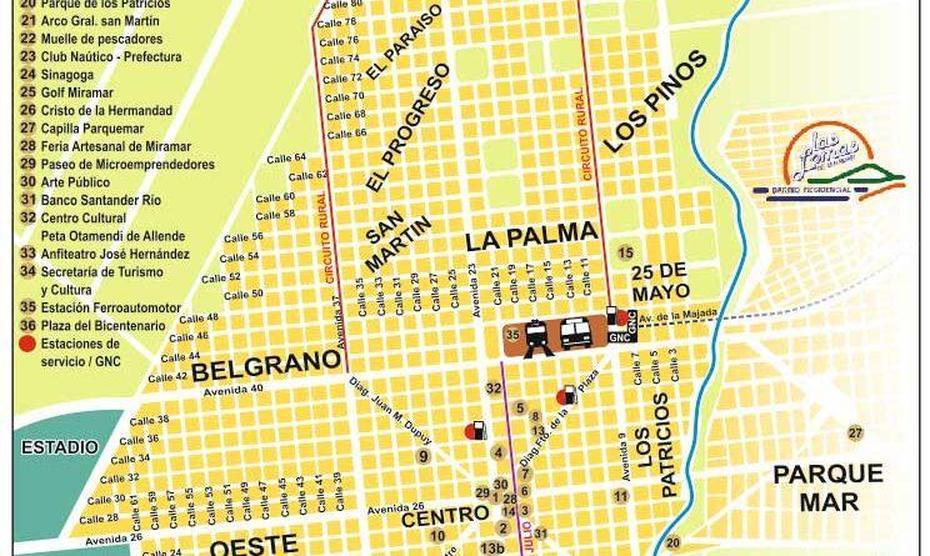 Mapa De Miramar  La Guia De Miramar, Miramar, Argentina, New Orleans On Us, Pubg Mobile New