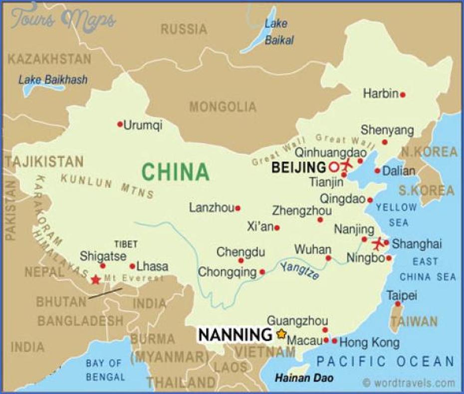 Nanning Map – Toursmaps, Ning’An, China, China Asia, China And Africa