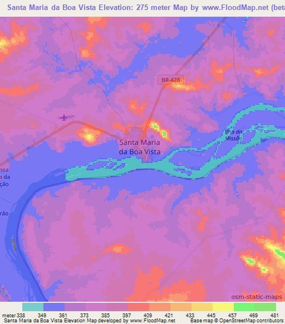 Santa Maria Da Boa Vista, Brazil, Topography, Santa Maria Da Boa Vista, Brazil