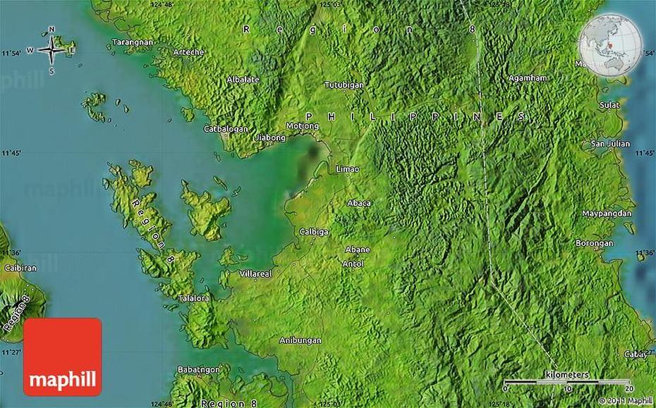 Satellite Map Of Daram, Daram, Philippines, Western Samar Philippines, Samar Philippines