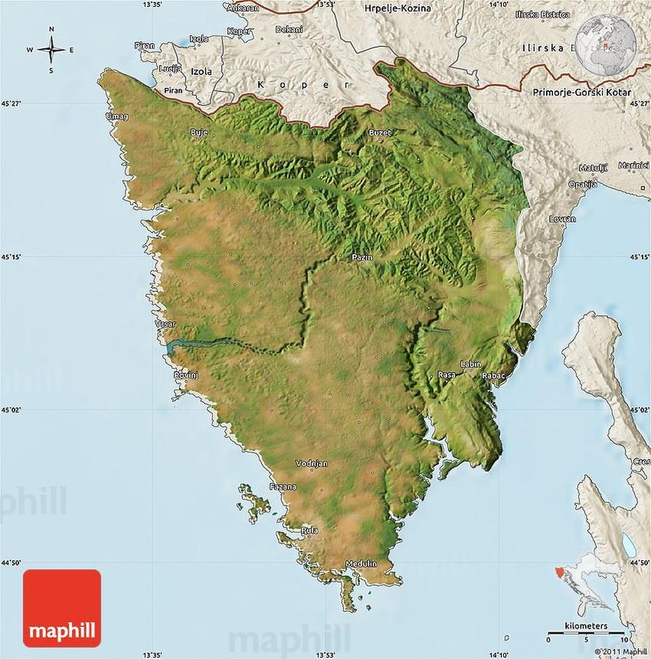 Satellite Map Of Istra, Shaded Relief Outside, Istra, Russia, New Jerusalem  Monastery, Russia News