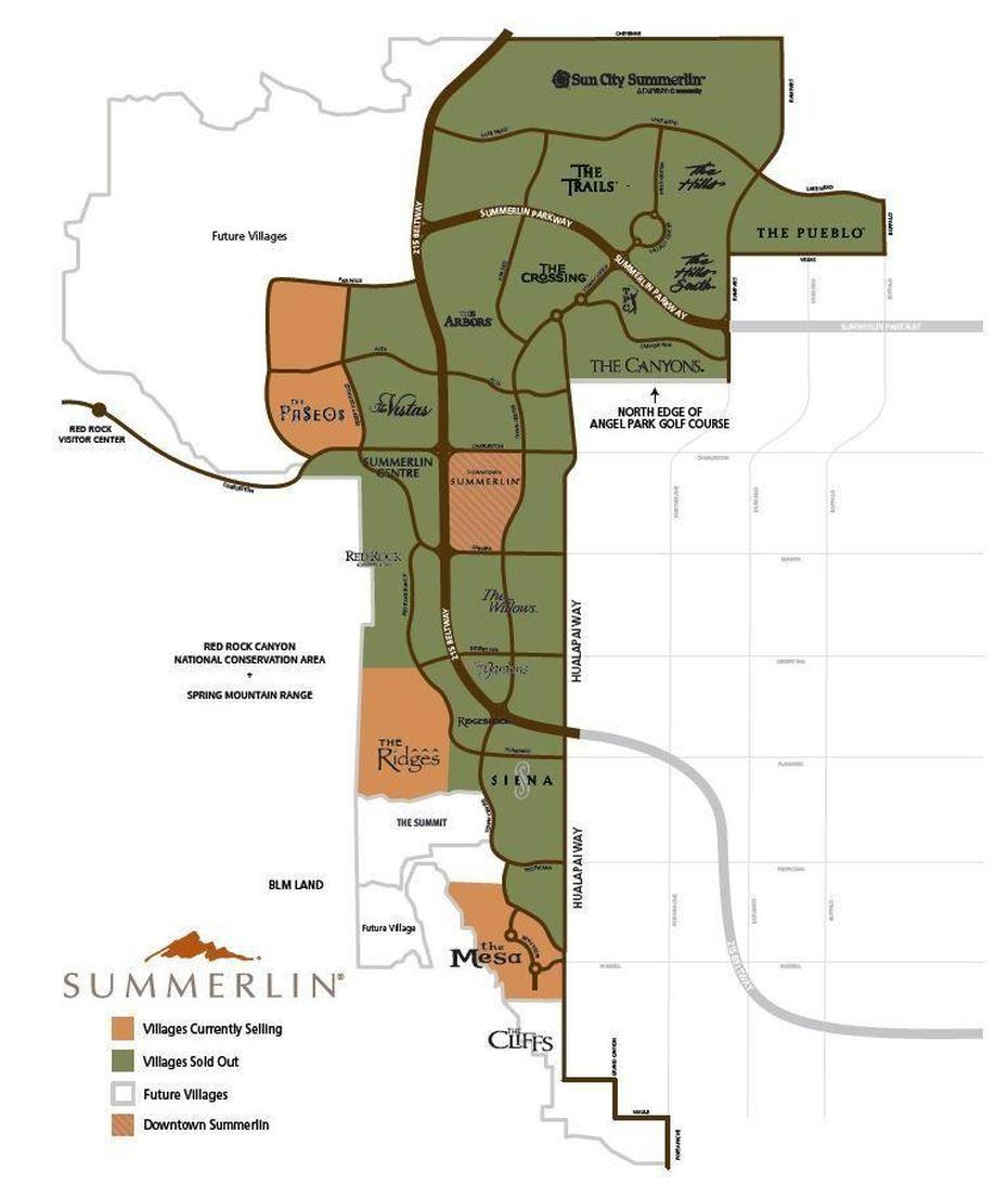 Summerlin Zip Codes/Map, Summerlin South, United States, United States And South America, South Region States