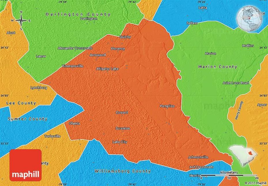 United States  With Capitals Only, United States  Kids, County, Florence, United States