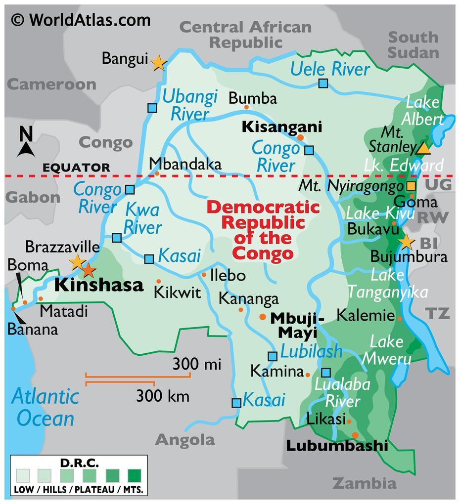 Democratic Republic Of The Congo Large Color Map, Likasi, Congo (Kinshasa), Rd Congo, Kinshasa Plan