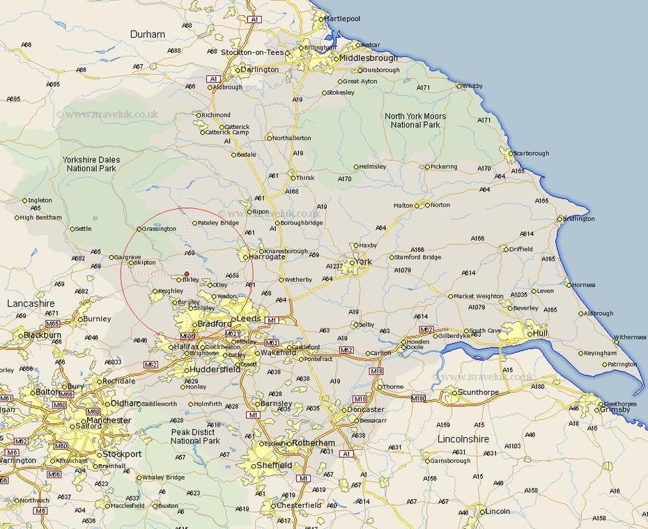 Denton Map – Street And Road Maps Of Yorkshire England Uk, Denton, United Kingdom, School Campus, Birmingham