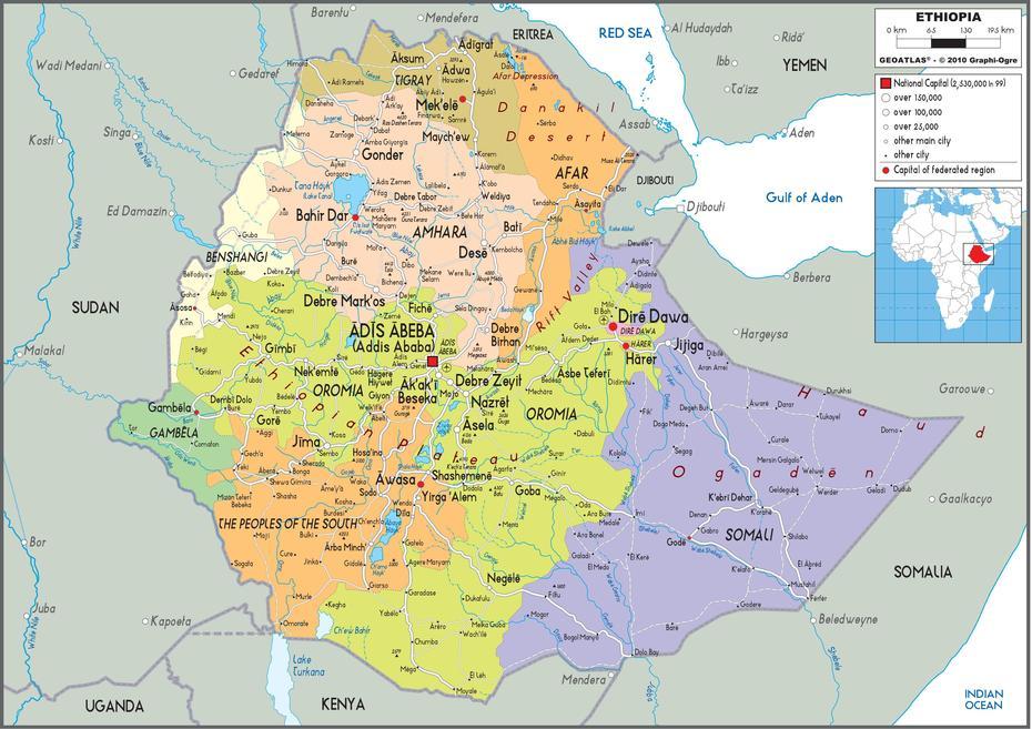 Ethiopia  Outline, Topographic  Of Ethiopia, Political Wall, K’Olīto, Ethiopia