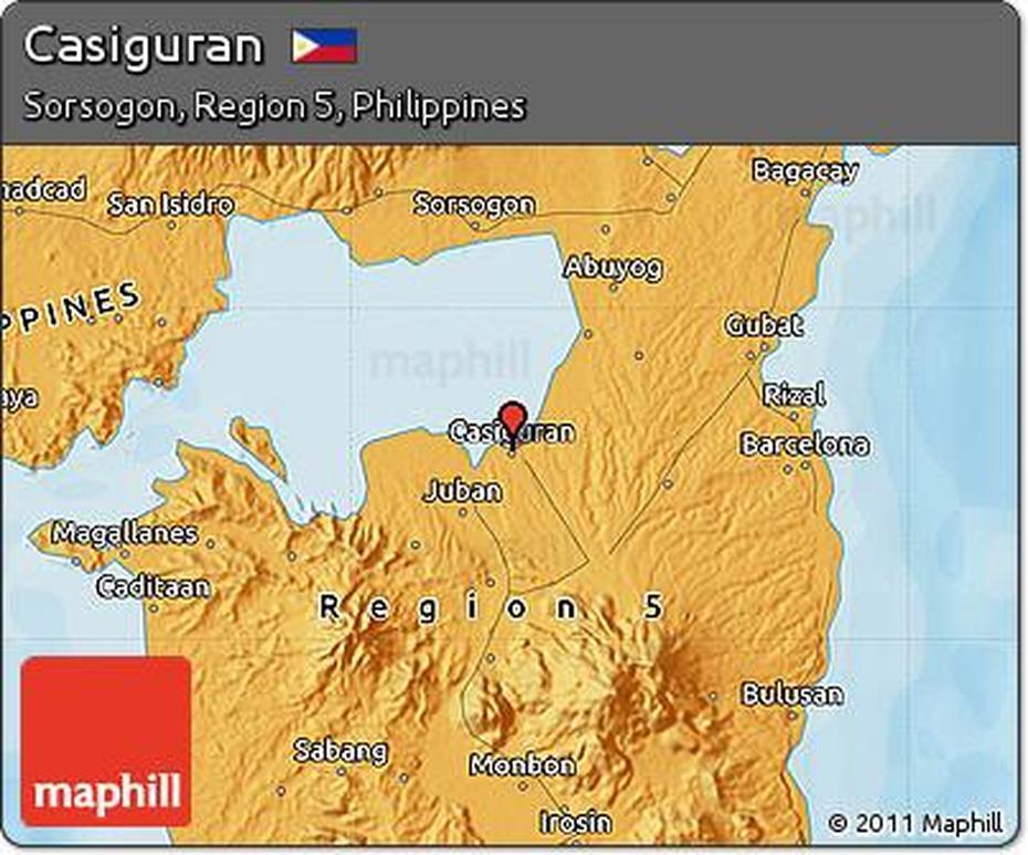 Free Political Map Of Casiguran, Casiguran, Philippines, Sorsogon City Philippines, Aurora  Province