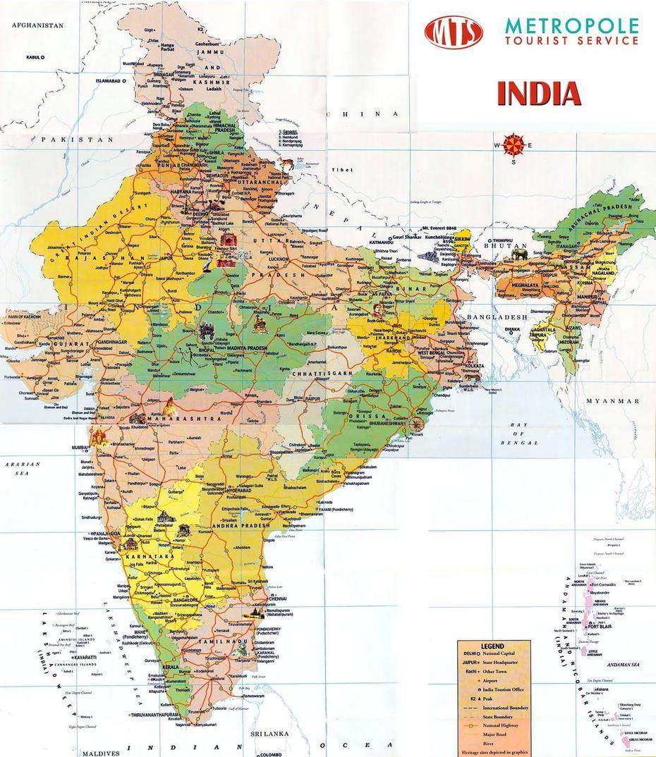 India Maps | Printable Maps Of India For Download, Ubaidullāhganj, India, India  With City, India  Drawing
