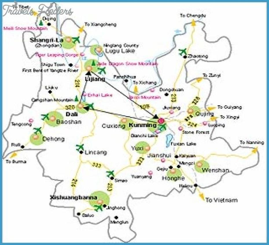 Kunming Map – Travelsfinders, Kunming, China, Xinjiang China, Guizhou China