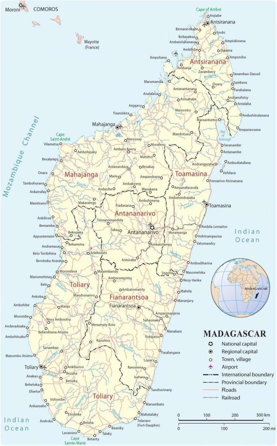 Madagascar Aeroporti Mappa – Mappa Del Madagascar Aeroporti (Africa …, Ampasimanolotra, Madagascar, Madagascar Towns, Madagascar River