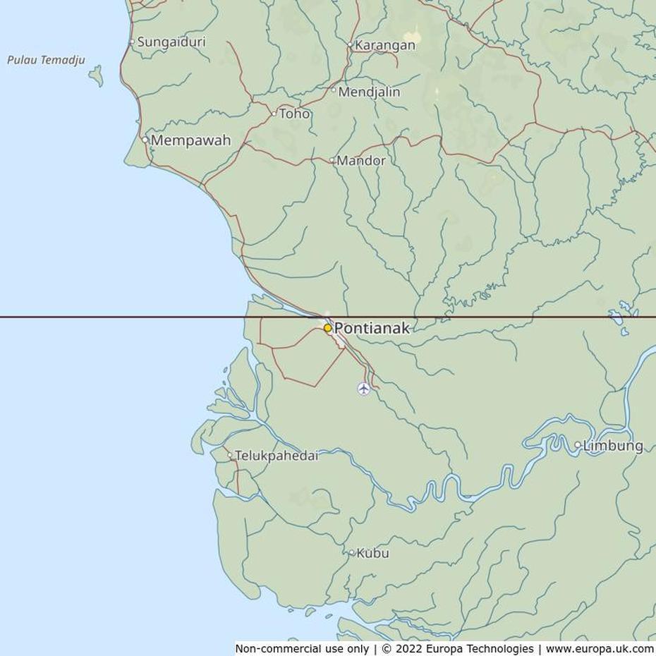 Map Of Pontianak, Indonesia | Global 1000 Atlas, Pontianak, Indonesia, Indonesia  Google, Puncak Indonesia