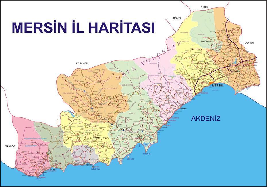 Mersin Map, Mersin, Turkey, Adana Turkey, Hatay