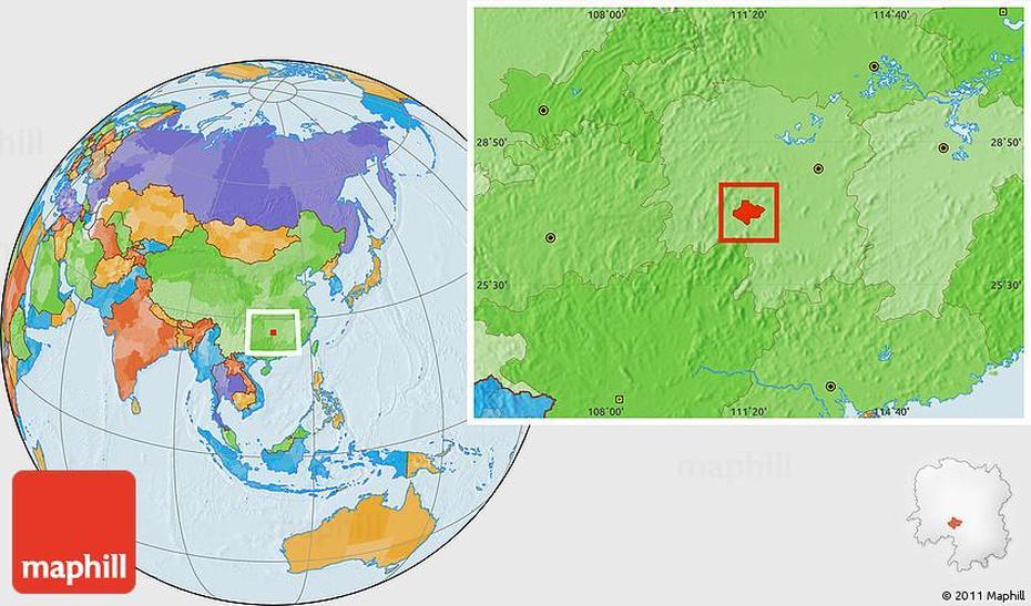 Political Location Map Of Shaoyang, Shaoyang, China, Shaoyang Hunan, Hunan  Mountains