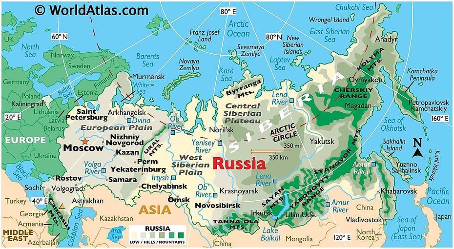 Russia Maps & Facts – World Atlas, Gulkevichi, Russia, Russia  With Countries, Western Russia