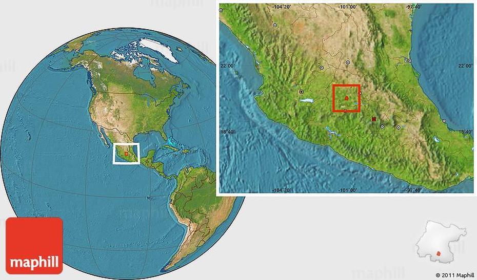 Satellite Location Map Of Jaral Del Progreso, Jaral Del Progreso, Mexico, Progreso El Y, Dibujo De Progreso