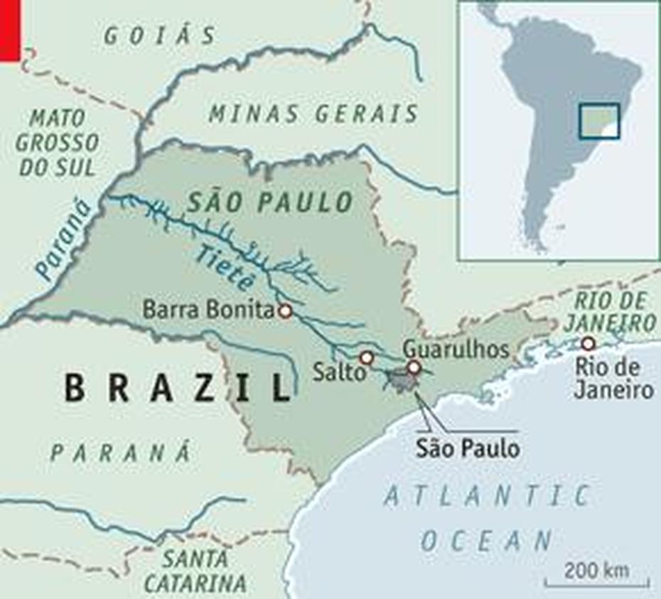 The Silvery Tiete | The Economist, Tietê, Brazil, Serra Do  Mar, Hidrovia