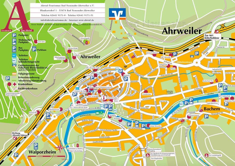 Stadtplan Bad Neuenahr Ahrweiler, Stadtteil Ahrweiler – Ahrtalwandern, Bad Neuenahr-Ahrweiler, Germany, Bad Oeynhausen Germany, Ahrweiler Tourismus