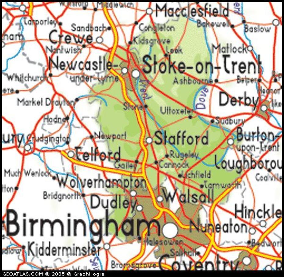 Stafford Map, Stafford, United States, United States  With Major Cities, United States  Names