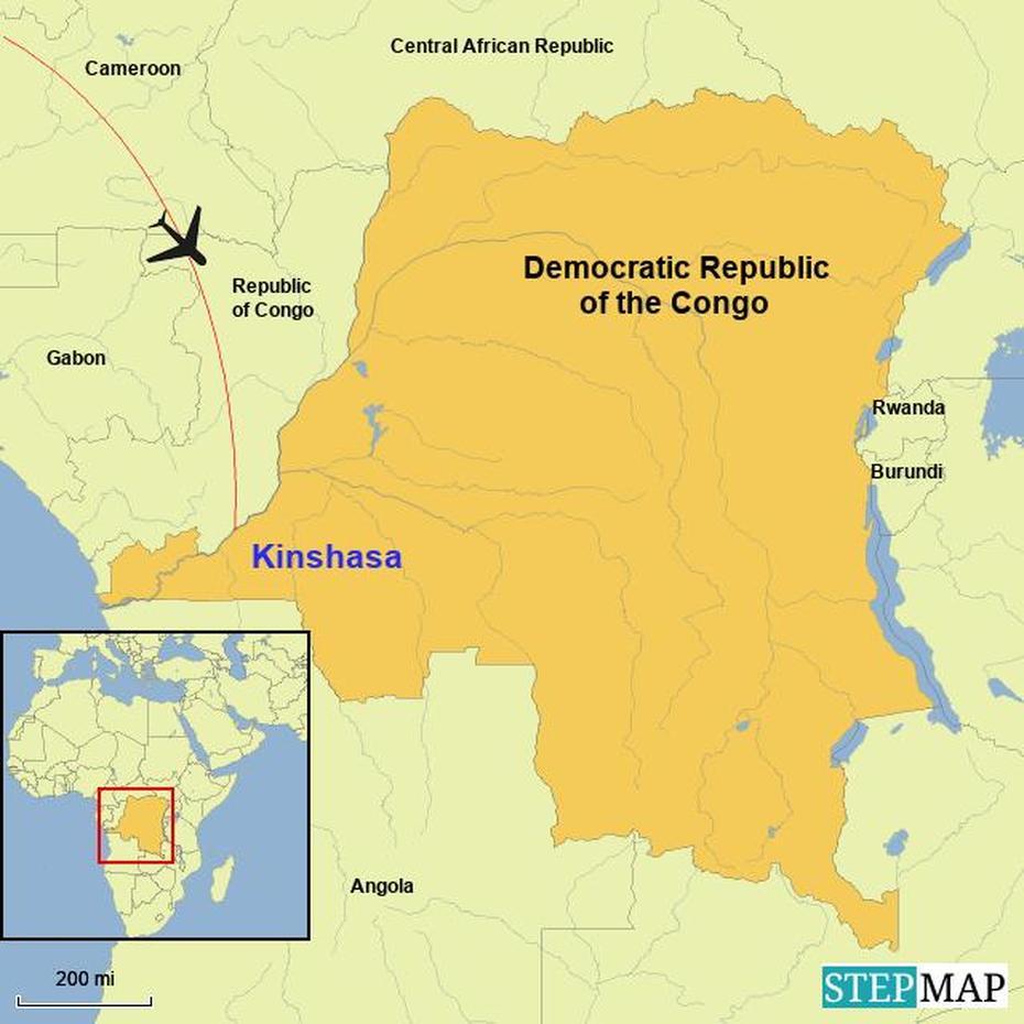 Stepmap – Kinshasa – Landkarte Fur Congo, Masi-Manimba, Congo (Kinshasa), Kinshasa City, Congo Flag