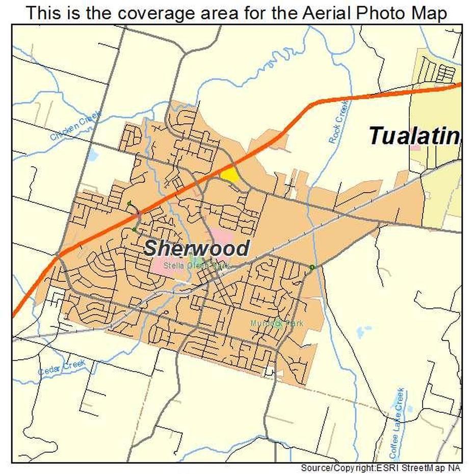 Aerial Photography Map Of Sherwood, Or Oregon, Sherwood, United States, 50 United States, United States America  Usa