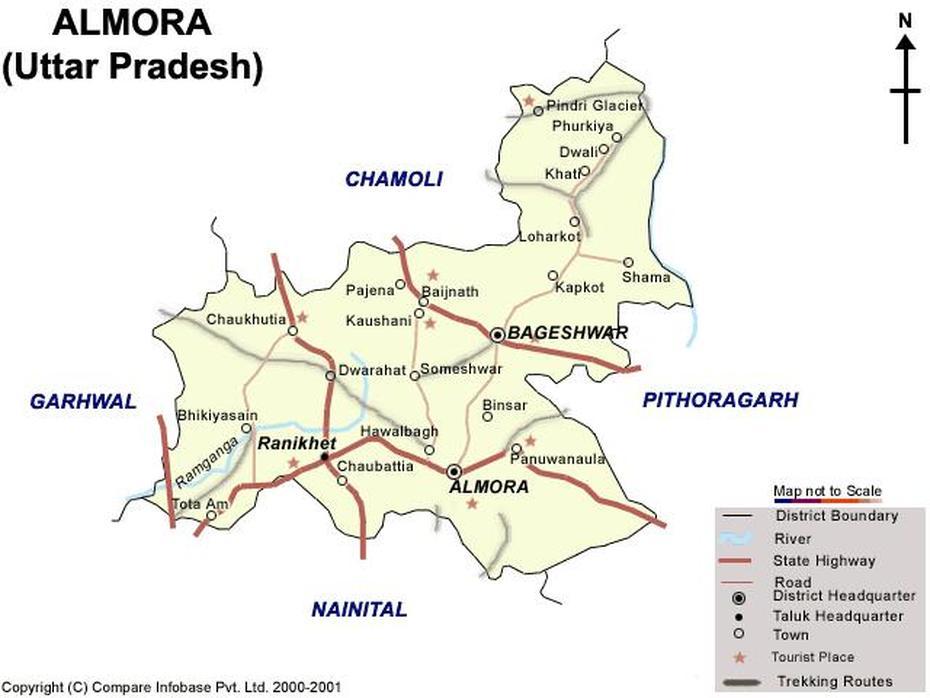 Almora_Map.Gif, Almora, India, Almora Snowfall, Almora Hills