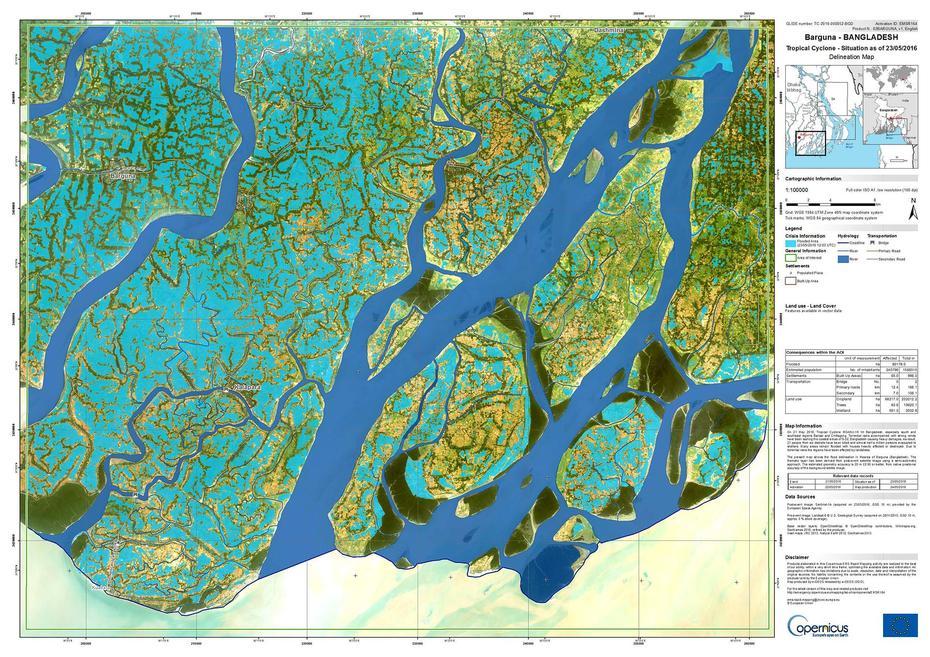 Bangladesh Carte, Bangladesh Division, Flood , Barguna, Bangladesh