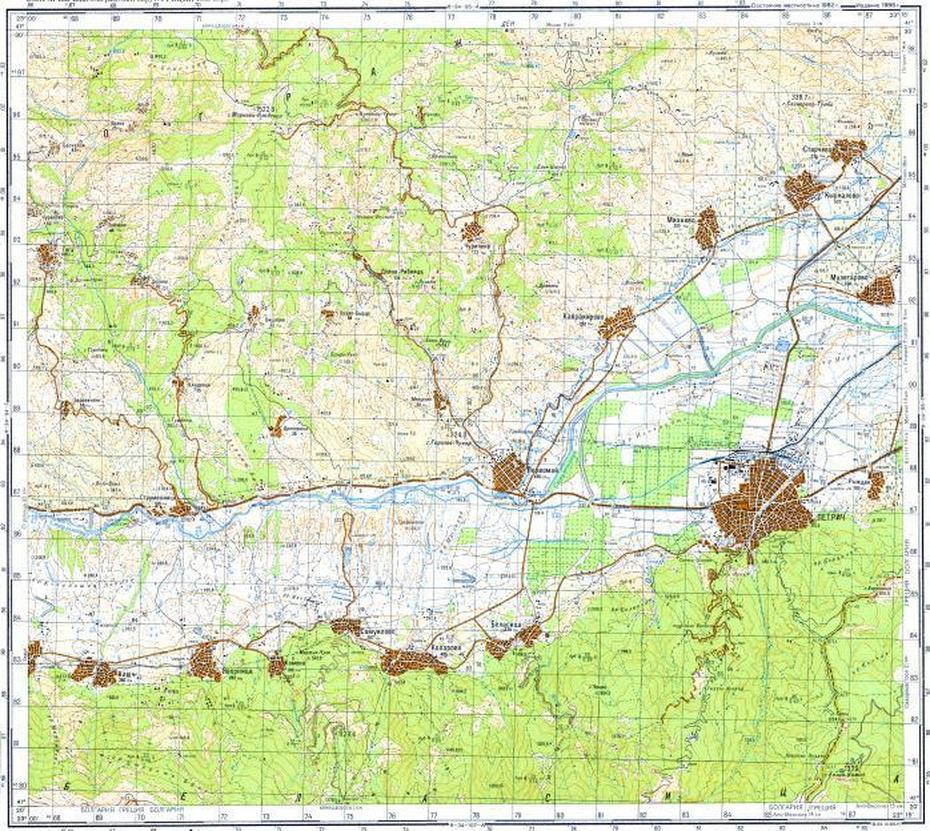 Download Topographic Map In Area Of Petrich – Mapstor, Petrich, Bulgaria, Ruse Bulgaria, Sintica