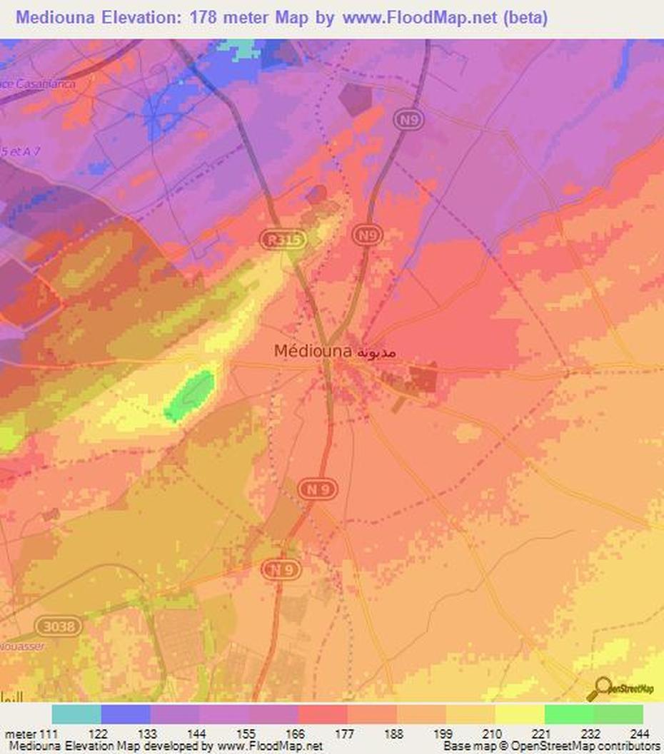 Elevation Of Mediouna,Morocco Elevation Map, Topography, Contour, Mediouna, Morocco, Morocco On Africa, Morocco  Google