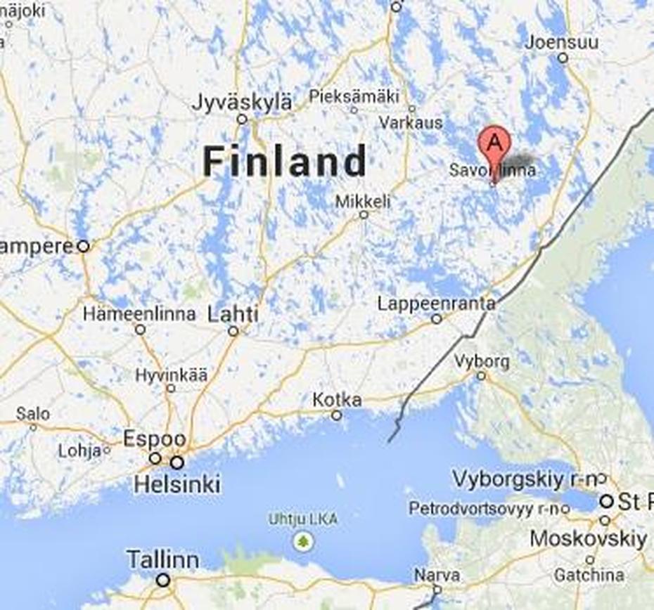 Finland Map Savonlinna, Savonlinna, Finland, Finland Attractions, Kummakivi