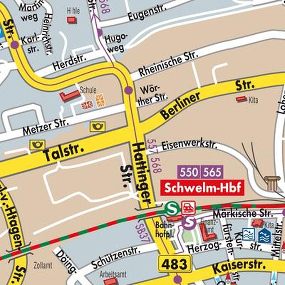 Karte Von Schwelm – Stadtplandienst Deutschland, Schwelm, Germany, 58332 Schwelm, Ruhr Valley Germany