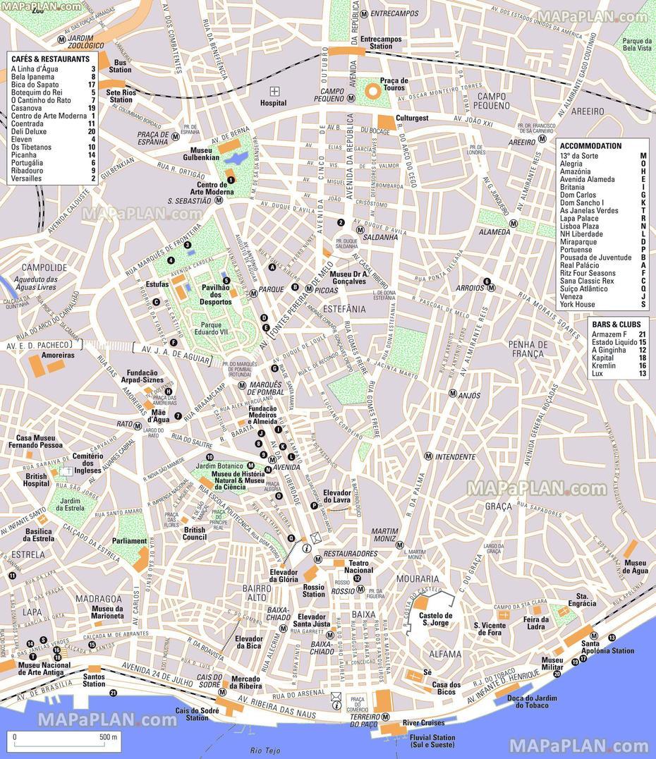 Lisbon Tourist Sites Map – Travel News – Best Tourist Places In The World, Lisbon, Portugal, Lisbon World, Lisbon Europe