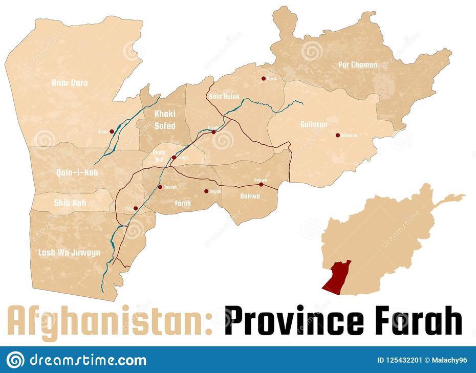 Map Of The Afghan Province Of Farah Stock Vector – Illustration Of …, Farāh, Afghanistan, Farah  Province, Afghanistan  Satellite