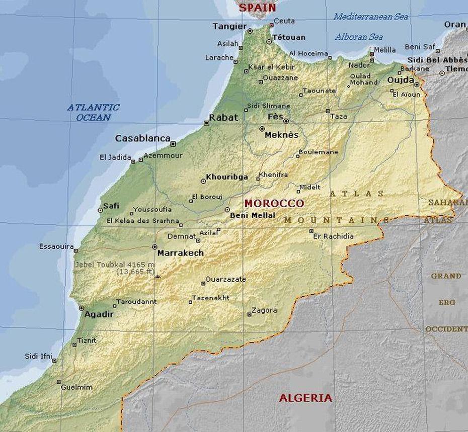 Map Of Meknes | Terrain Map, Map, Meknes, Meknès, Morocco, Marokko, Fes Morocco