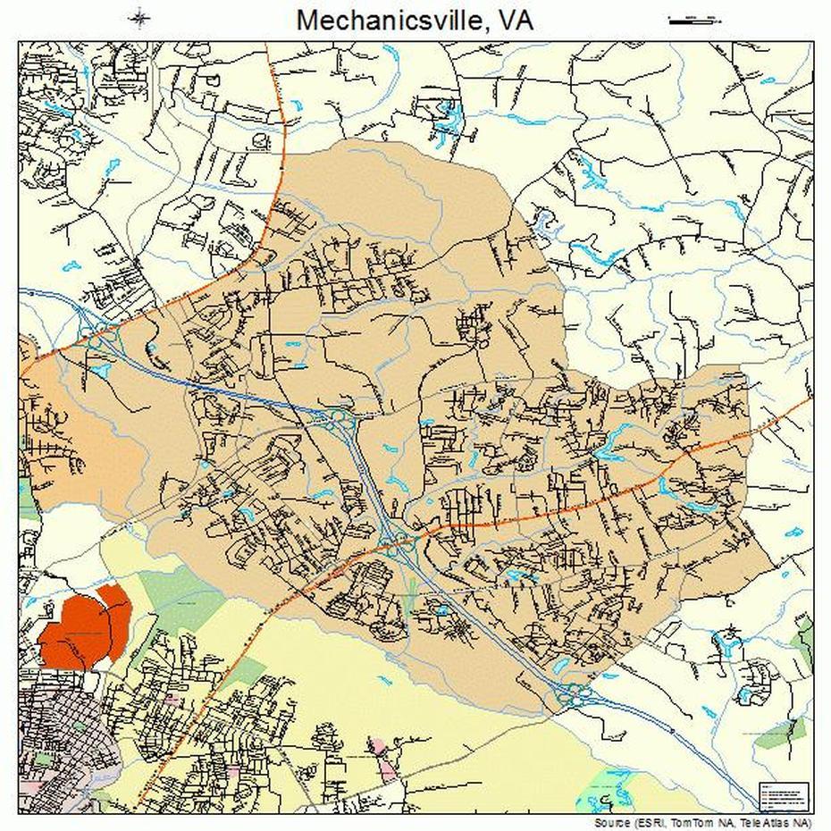 Mechanicsville Virginia Street Map 5150856, Mechanicsville, United States, Mechanicsville Md, Mechanicsville Civil War