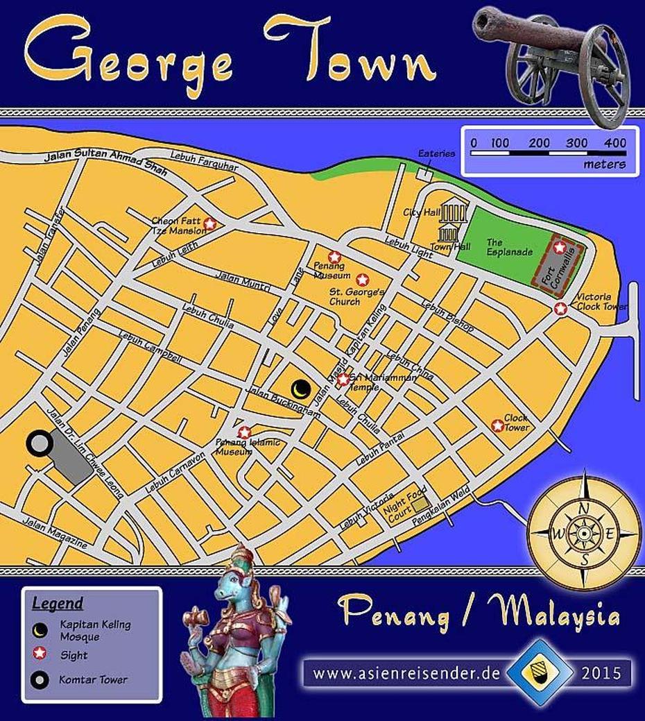 Penang | George Town | Asienreisender, George Town, Malaysia, Detailed  Of Malaysia, Penang  Location