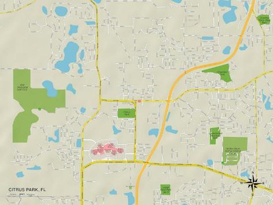 Political Map Of Citrus Park, Fl Photo – Allposters.Co.Uk, Citrus Park, United States, United States Geography, United States  Whimsical