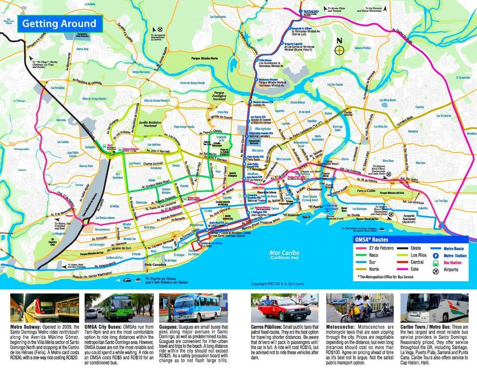 Santo Domingo Transport Map, Santo Domingo Este, Dominican Republic, Santo Domingo Island, Imagenes De Santo Domingo