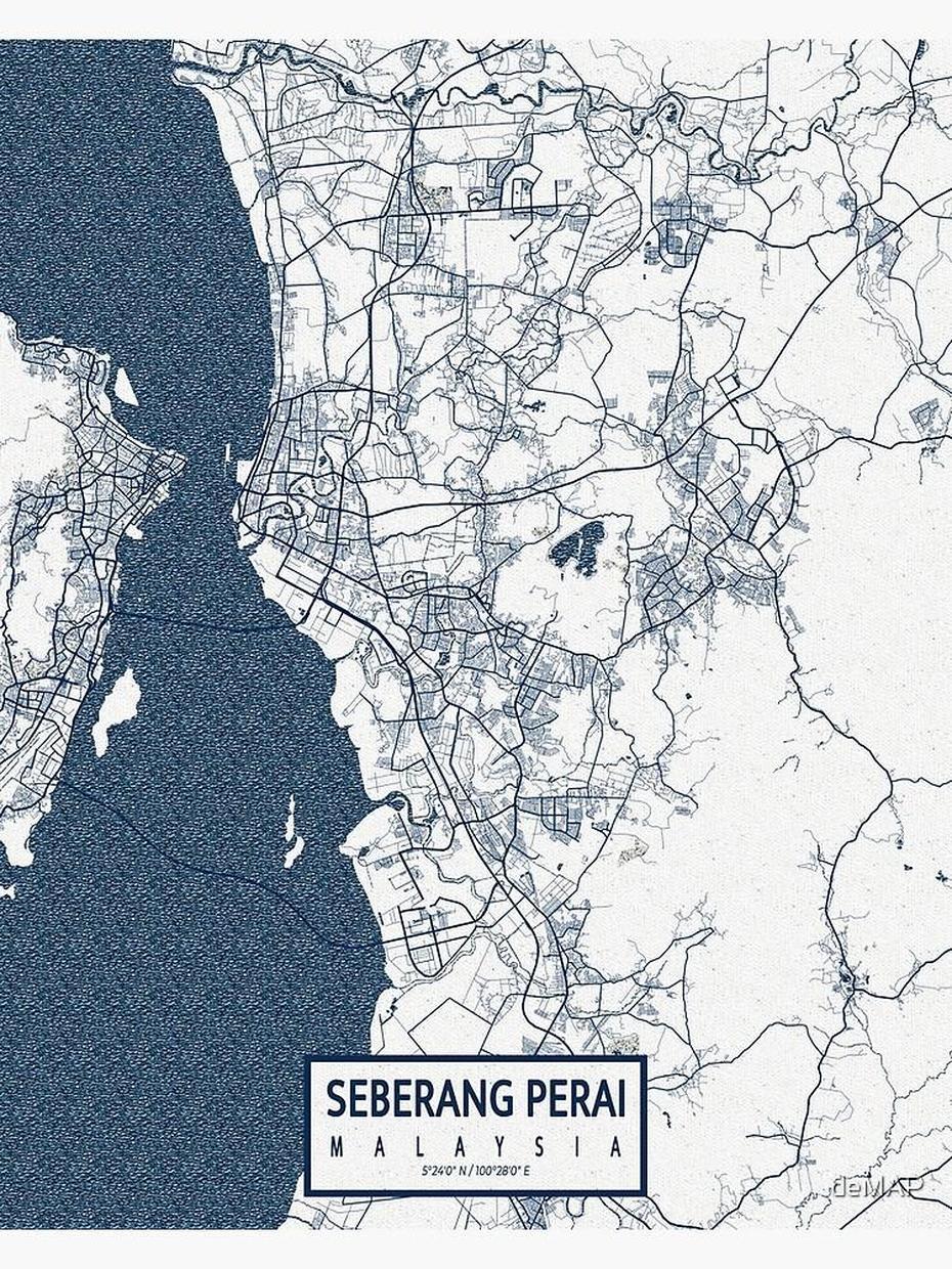 Seberang Perai City Map Of Malaysia – Coastal Poster By Demap In 2022 …, Seberang Jaya, Malaysia, Perai, Sunway Hotel  Penang