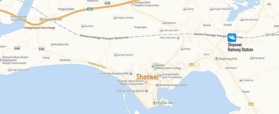 Shanwei Railway Station Map, Location, Address, Shanwei, China, Lufeng, Taishan City Guangdong Province China