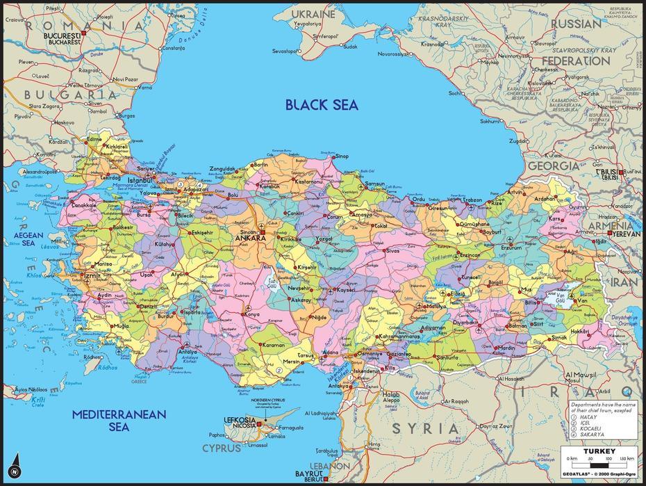 Turkey Political Wall Map | Maps, Kadınhanı, Turkey, Detailed  Turkey, Earthquake In Turkey