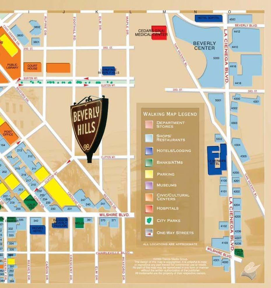 Another Map Of Beverly Hills | Park City, Map, Walking Map, Beverly Hills, United States, Beverly Hills Sign, Beverly Hills Mansions Bedroom