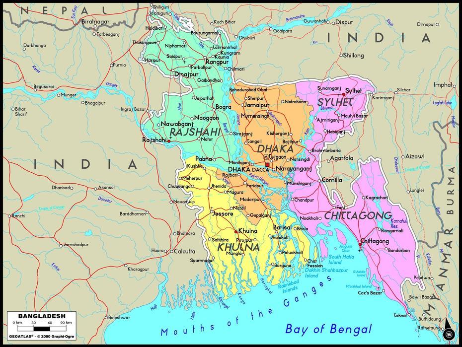 Bangladesh Political Wall Map | Maps, Kālihāti, Bangladesh, Of Dhaka, Upazila  Of Bangladesh