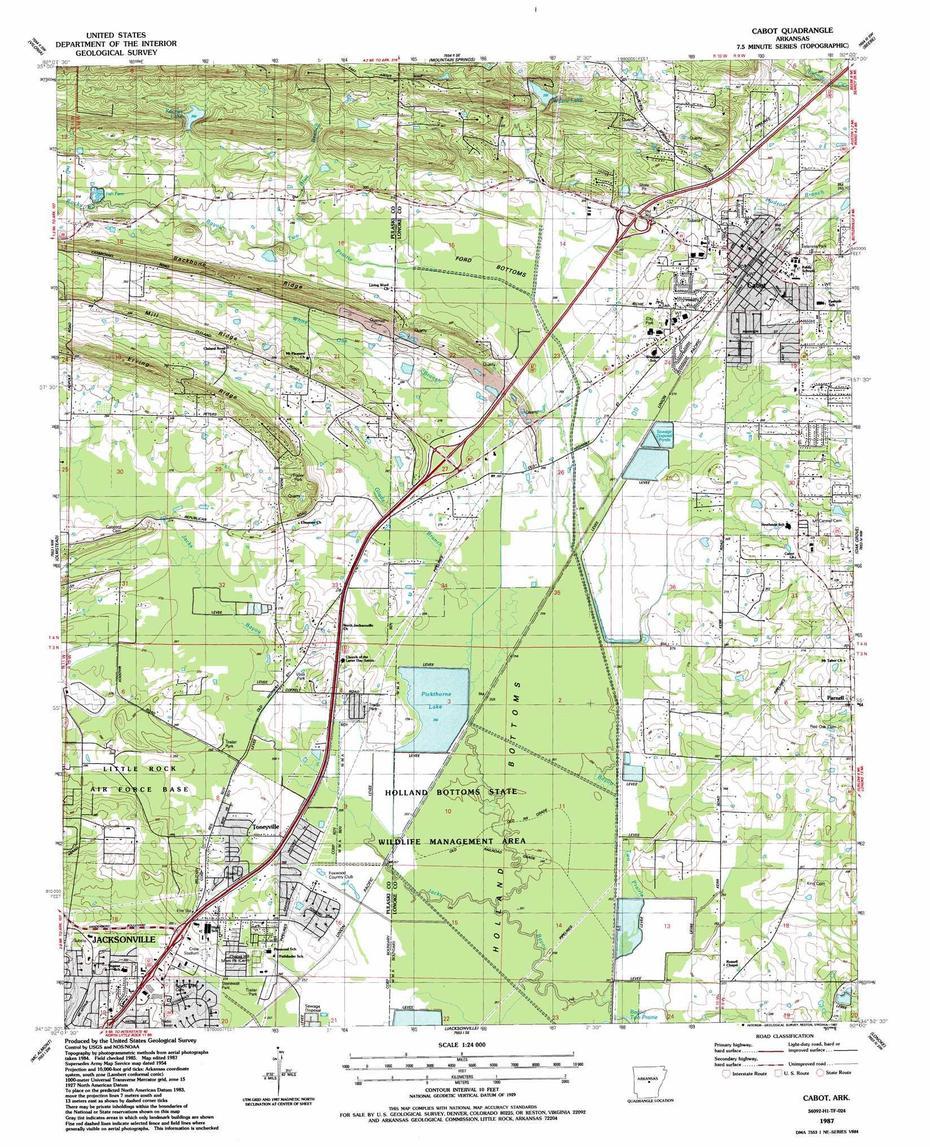 Cabot Topographic Map, Ar – Usgs Topo Quad 34092H1, Cabot, United States, Cabot Ar, The Cabot Trail